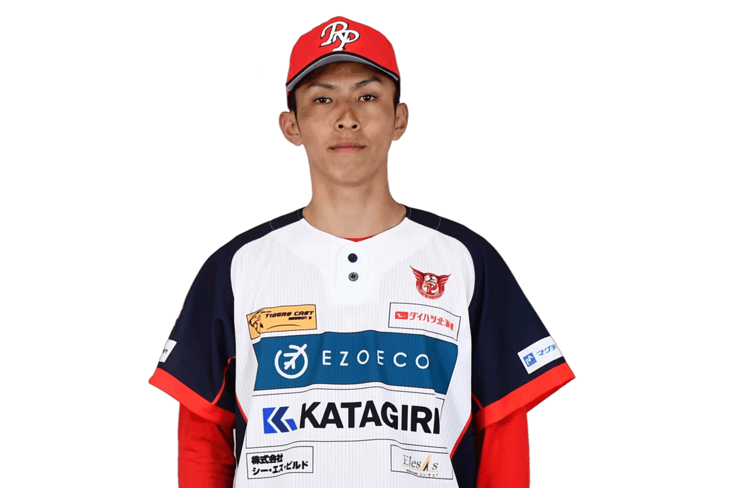背番号69の土居　毅人選手がユニフォーム姿で正面を向いている
